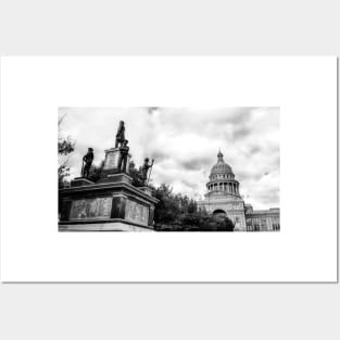 Austin - Capital Of Texas -  Black and White Posters and Art